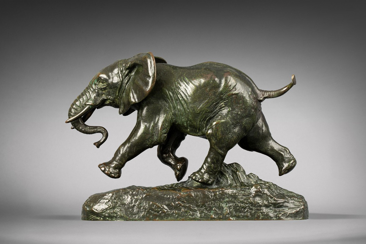 Elephant From Senegal, Antoine-louis Barye, Paris (1795 - 1875)-photo-3