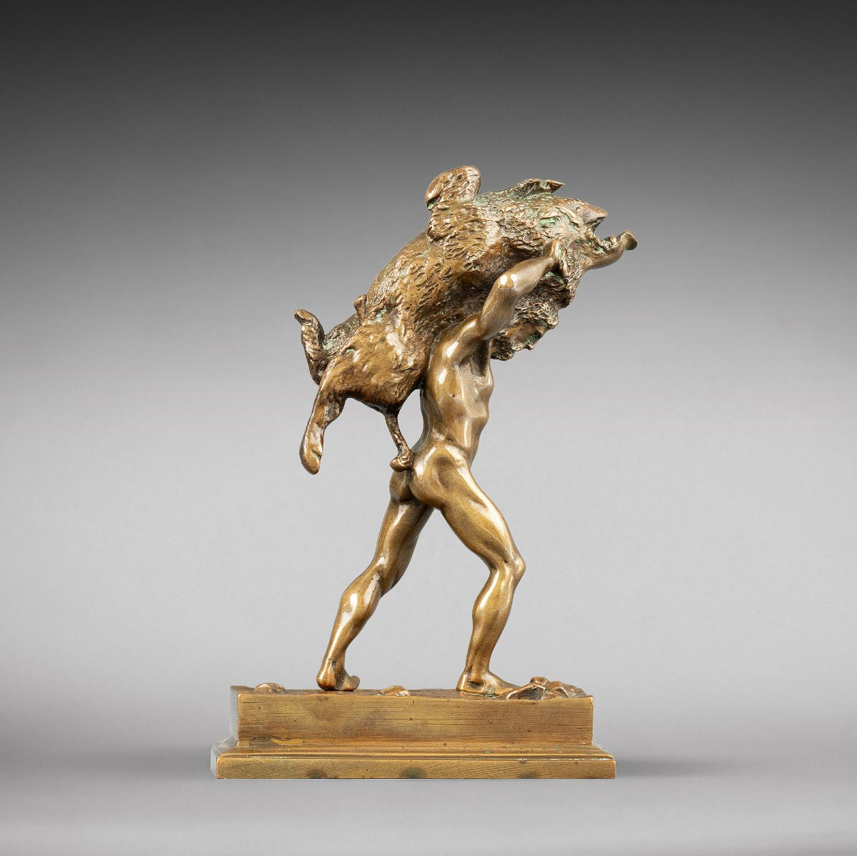 Hercule et le sanglier d'érymanthe,  Antoine-Louis Barye (1795-1875)-photo-1