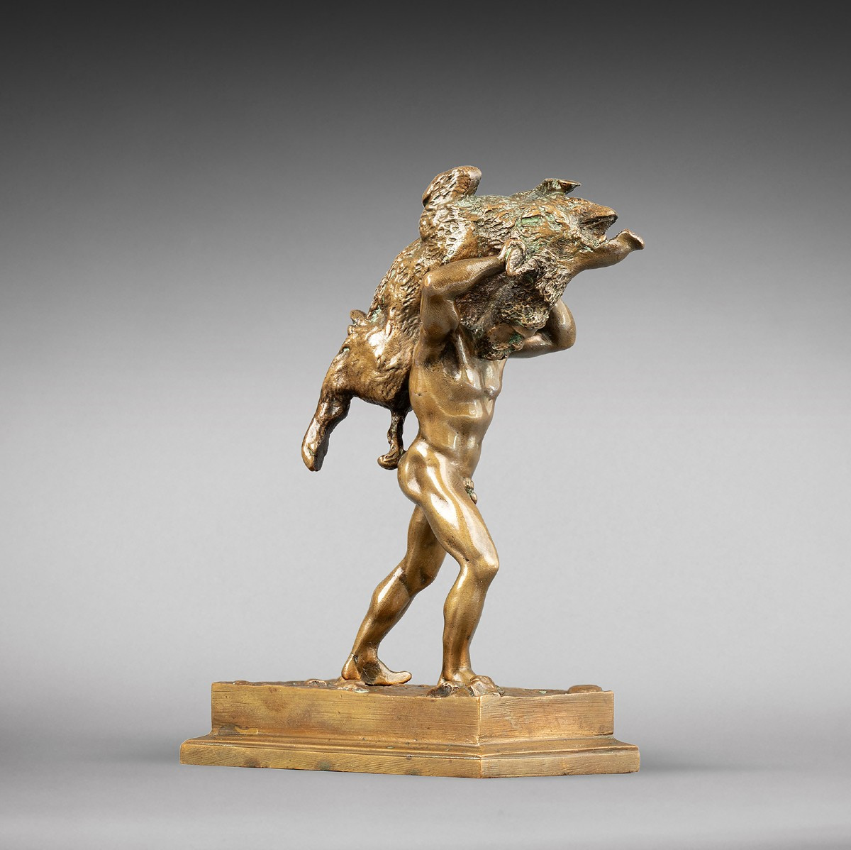 Hercule et le sanglier d'érymanthe,  Antoine-Louis Barye (1795-1875)