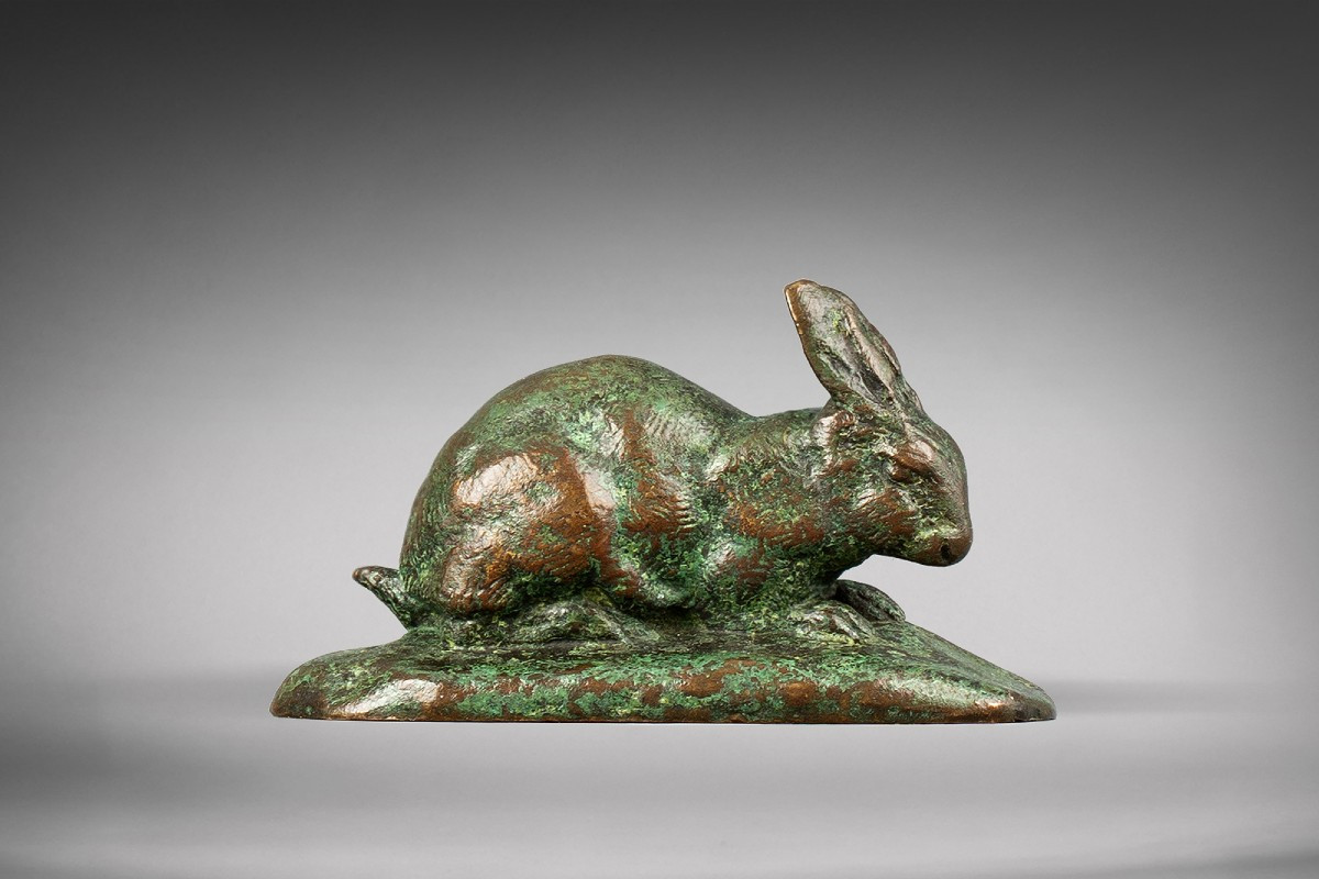 Rabbit, Ears Erect (naturalist Terrace) Antoine-louis Barye (1795-1875)-photo-3