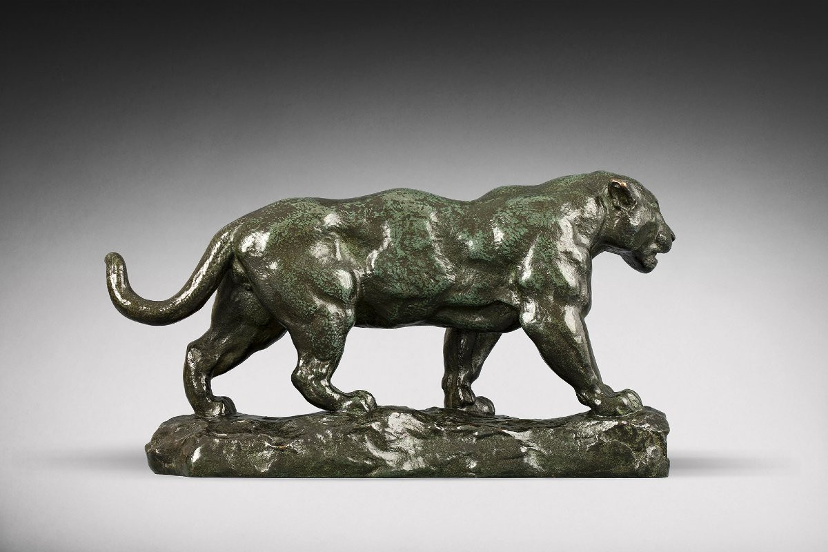 Walking Jaguar No. 1 (naturalist Terrace) Antoine-louis Barye (1795-1875)-photo-2
