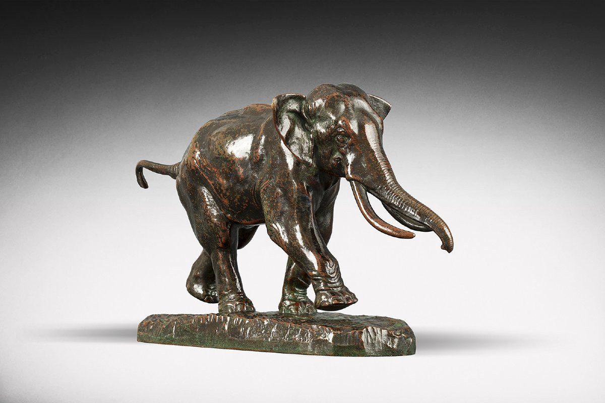 Elephant Of Cochinchina By Antoine-louis Barye (1796-1875)-photo-2