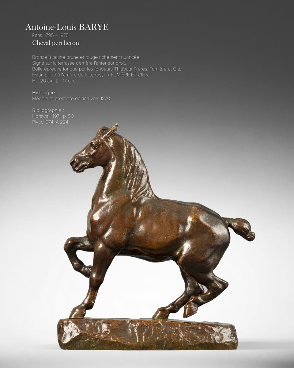 Cheval percheron, Antoine-Louis Barye (1795-1875)-photo-3
