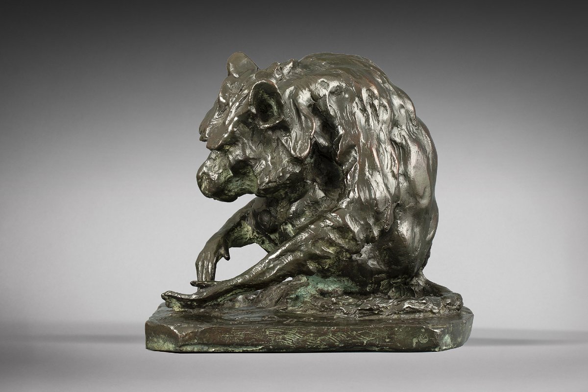 Singe assis  Guido Righetti (1875 - 1958) -photo-3