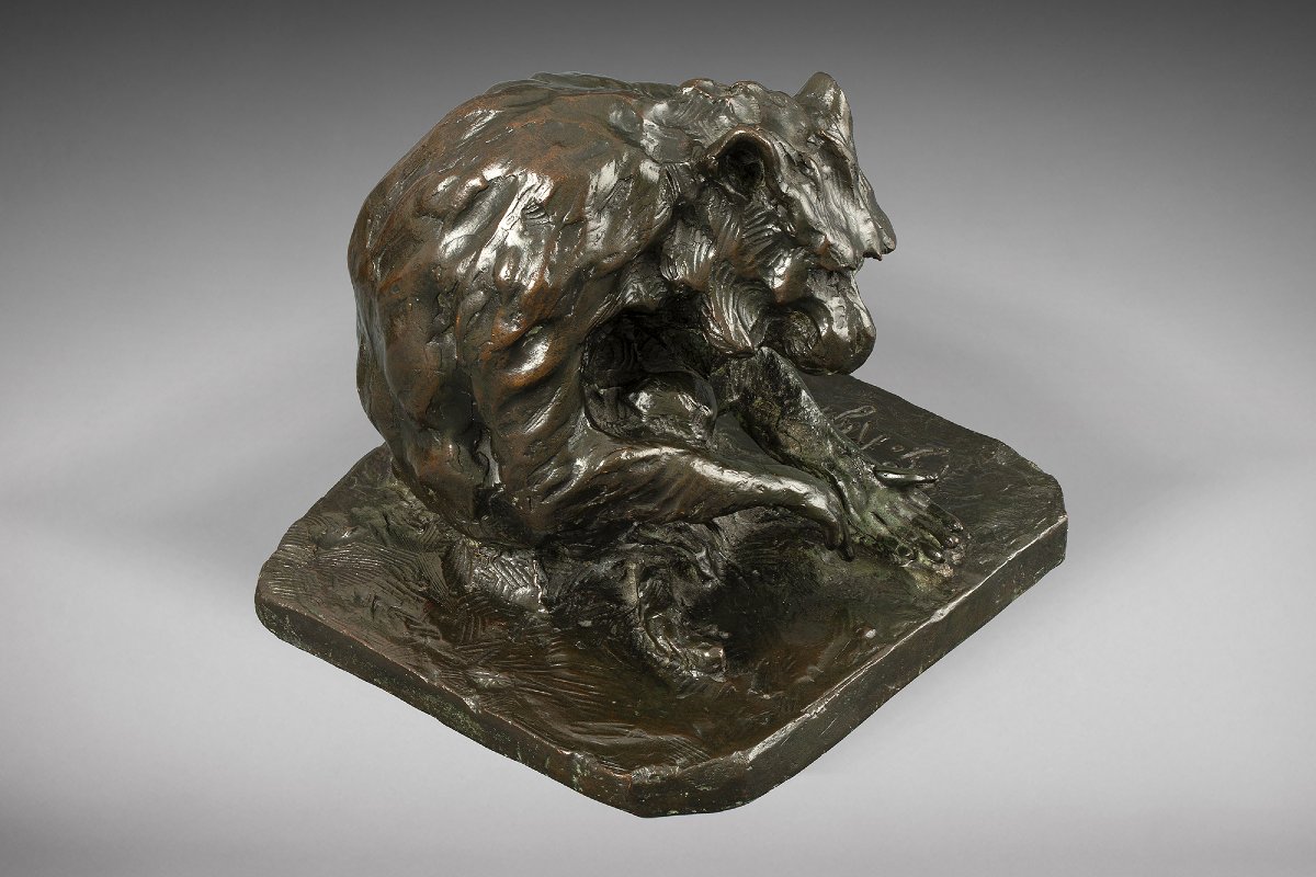 Singe assis  Guido Righetti (1875 - 1958) -photo-1