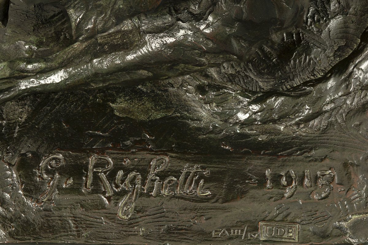 Singe assis  Guido Righetti (1875 - 1958) -photo-4