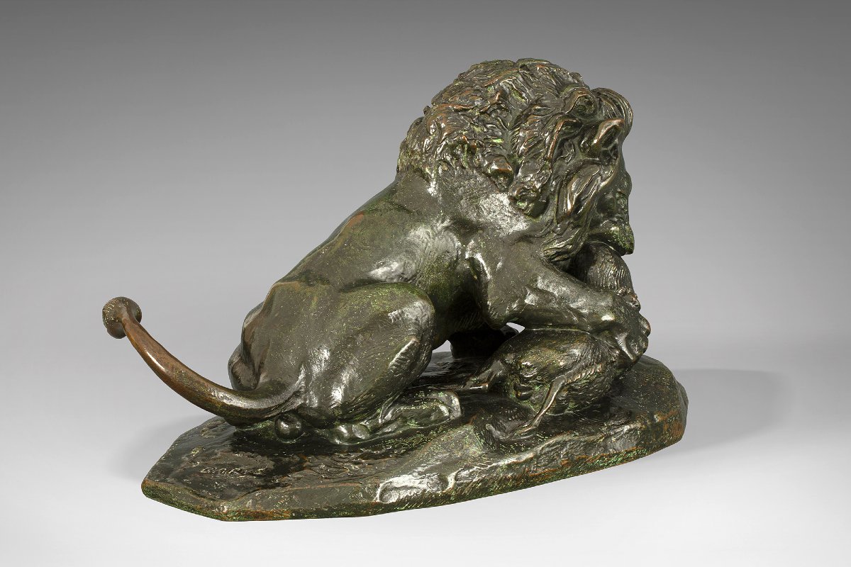 Lion dévorant un sanglier, Antoine-Louis Barye (1795 - 1875)-photo-3
