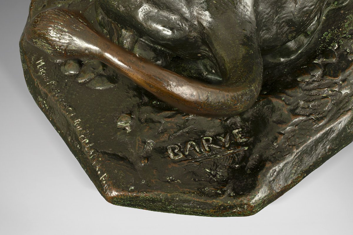 Lion dévorant un sanglier, Antoine-Louis Barye (1795 - 1875)-photo-5