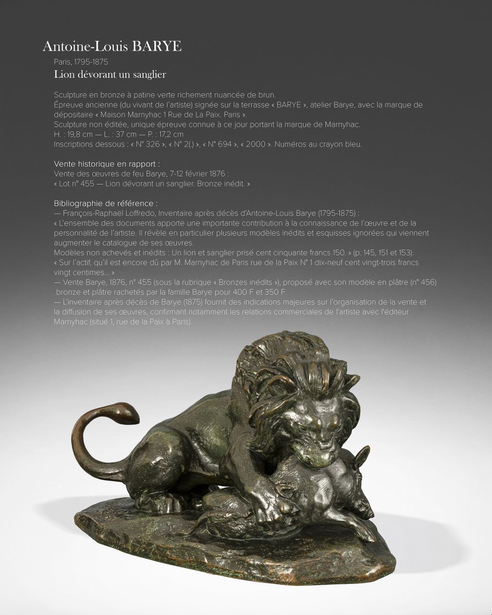 Lion dévorant un sanglier, Antoine-Louis Barye (1795 - 1875)-photo-7