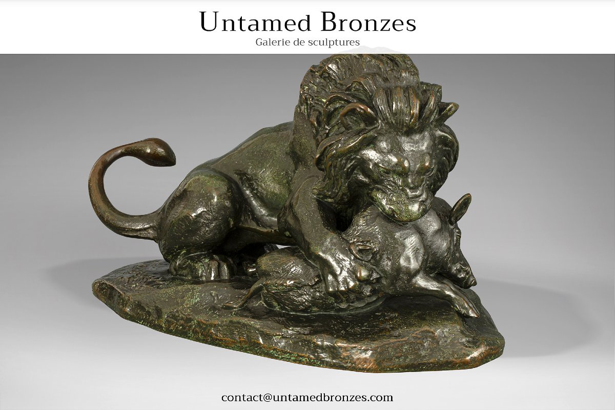Lion dévorant un sanglier, Antoine-Louis Barye (1795 - 1875)-photo-8