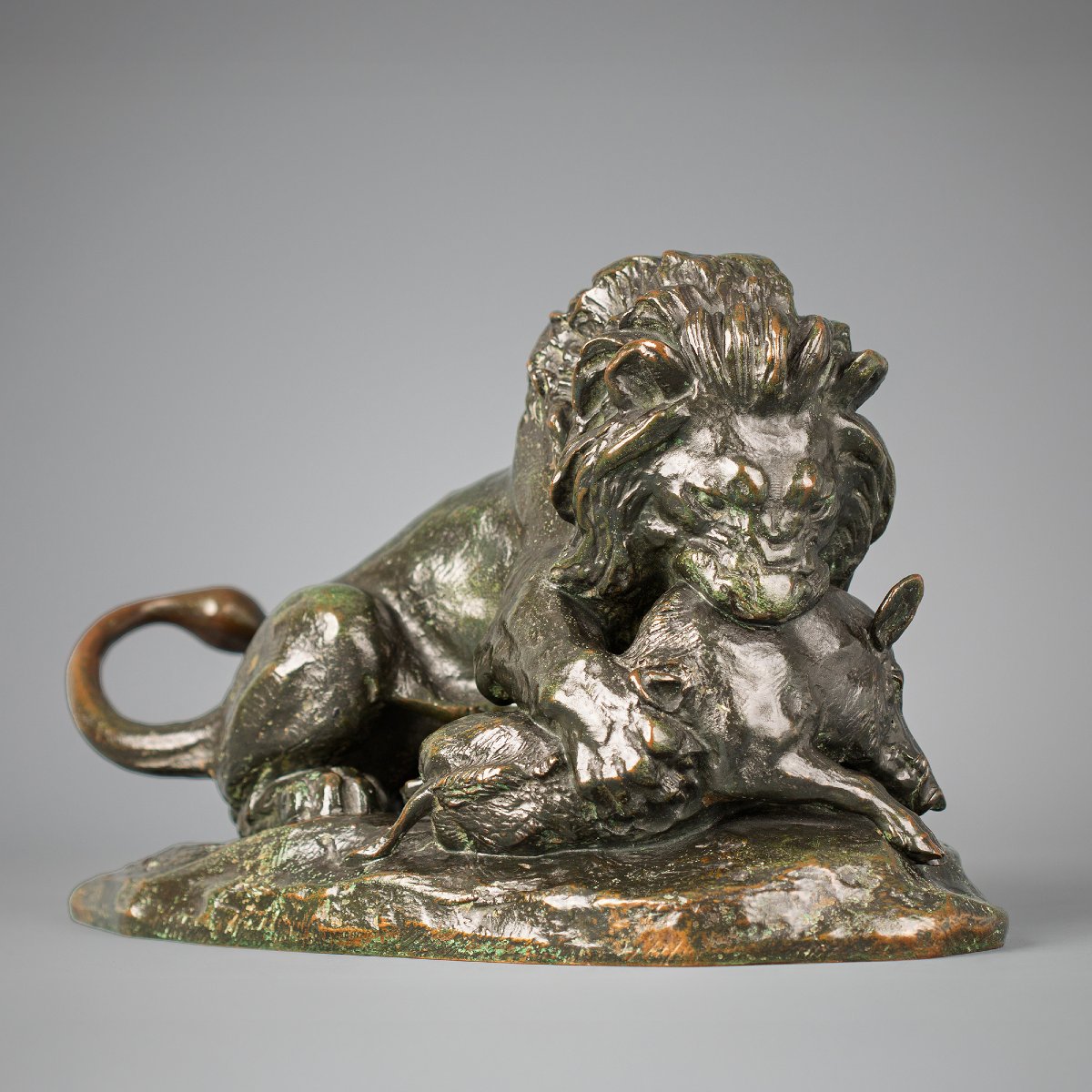 Lion dévorant un sanglier, Antoine-Louis Barye (1795 - 1875)