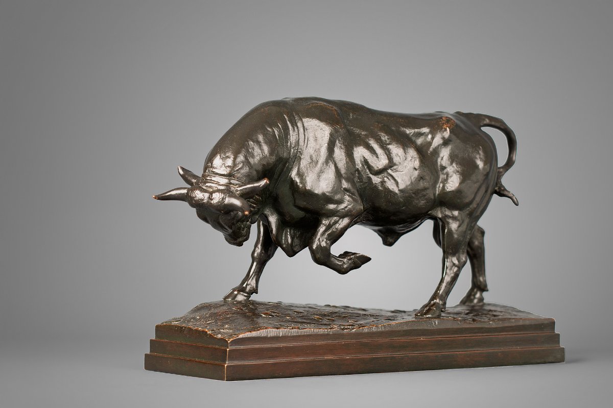 Taureau debout (seconde version),   Antoine-Louis Barye (1795 - 1875)-photo-3