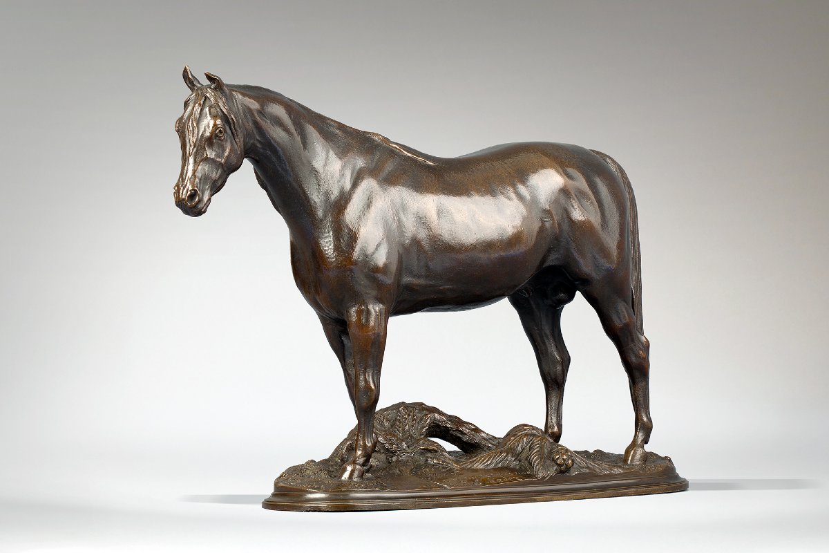 “emir,” An Arabian Stallion From The Imperial Stable, By Pierre Lenordez (1815–1892)  -photo-4