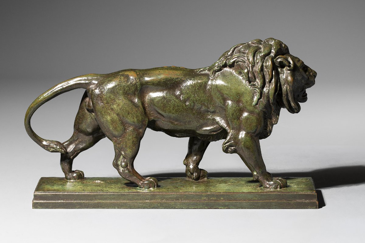 Walking Lion (with Rectangular Plinth) Antoine-louis Barye (1795–1875)-photo-4