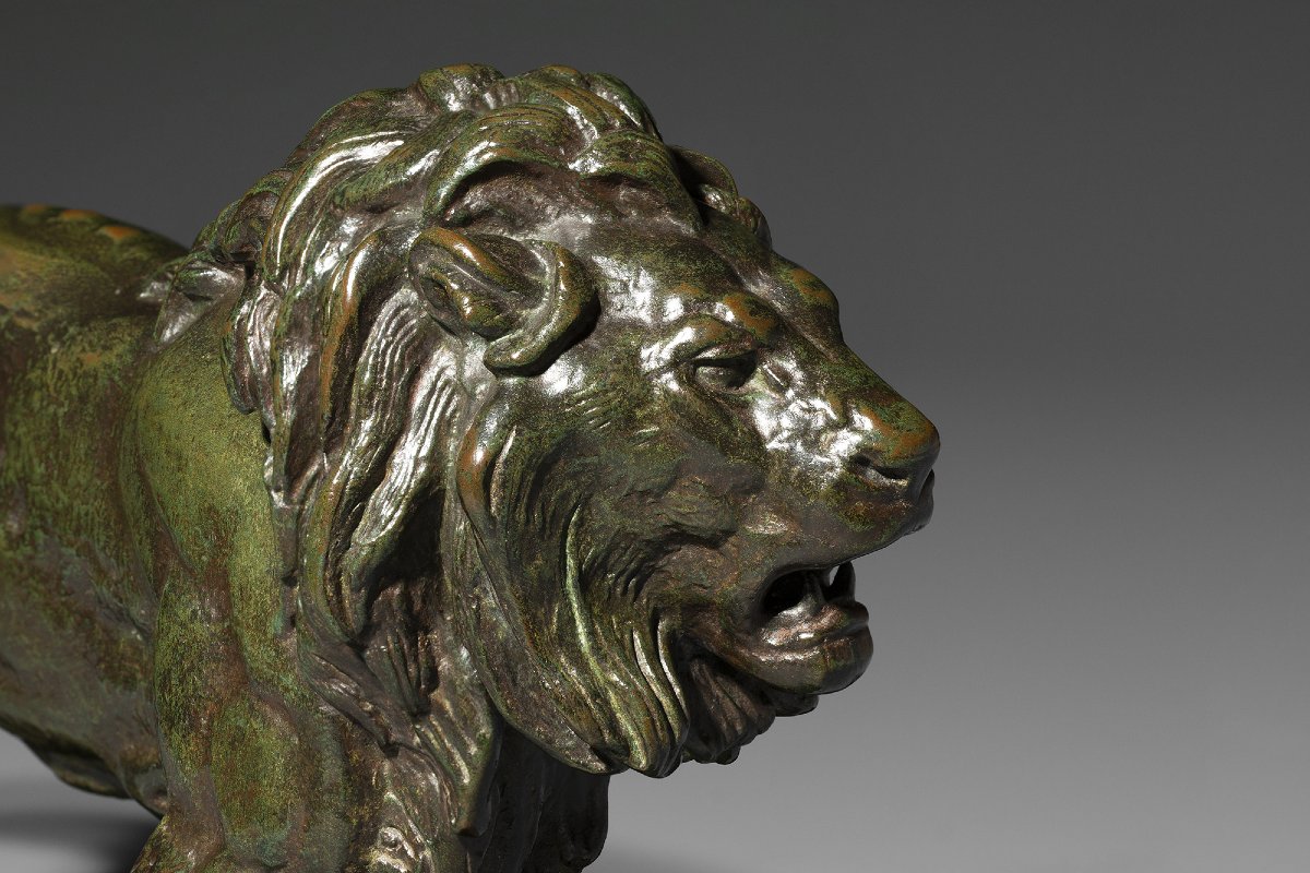 Walking Lion (with Rectangular Plinth) Antoine-louis Barye (1795–1875)-photo-1