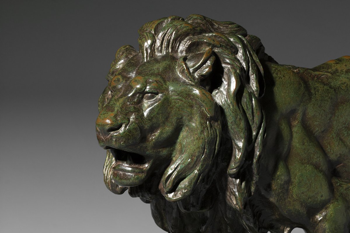 Walking Lion (with Rectangular Plinth) Antoine-louis Barye (1795–1875)-photo-3