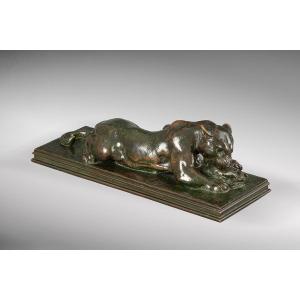 Jaguar Devouring An Agouti, Antoine-louis Barye (1795-1875)
