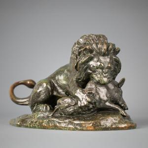 Lion Devouring A Wild Boar, Antoine-louis Barye (1795–1875)