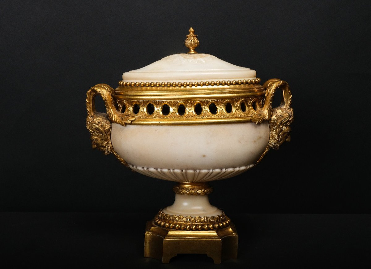 Pair Of Cassolettes Mounted In Bronze, Louis XVI Period, Paris, Late 18th-photo-2