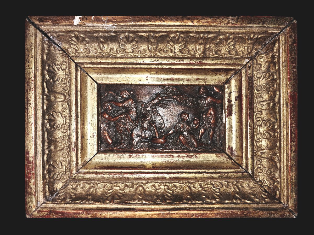 Quatre Reliefs En Miniature Avec Des Scènes Mythologiques De l'Antiquité, France 19ième Siècle-photo-3