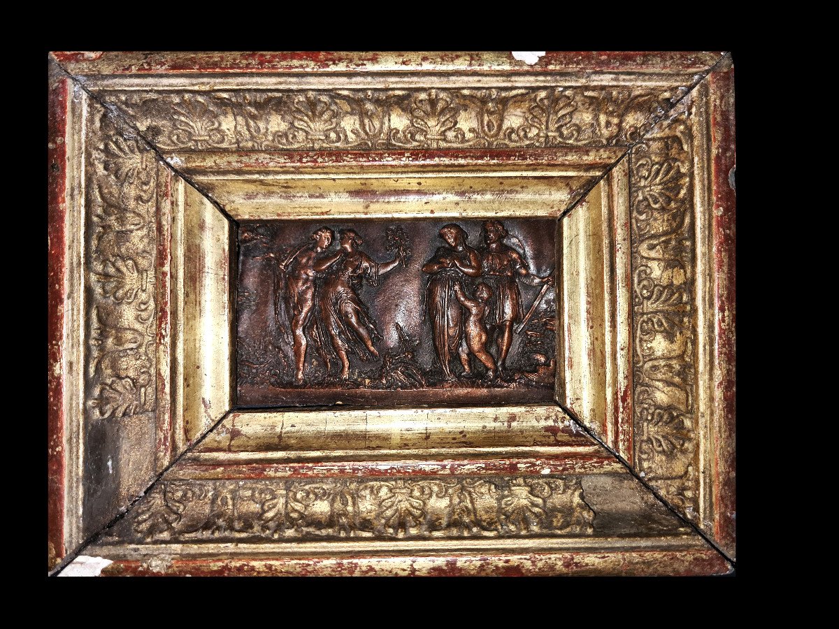 Quatre Reliefs En Miniature Avec Des Scènes Mythologiques De l'Antiquité, France 19ième Siècle-photo-4