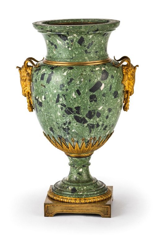 Important Vase Scagliola Avec Bronzes Dorés, Rome, Milieu Du 19e Siècle-photo-4