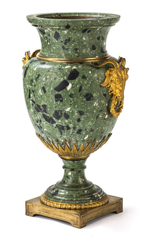 Important Vase Scagliola Avec Bronzes Dorés, Rome, Milieu Du 19e Siècle-photo-5