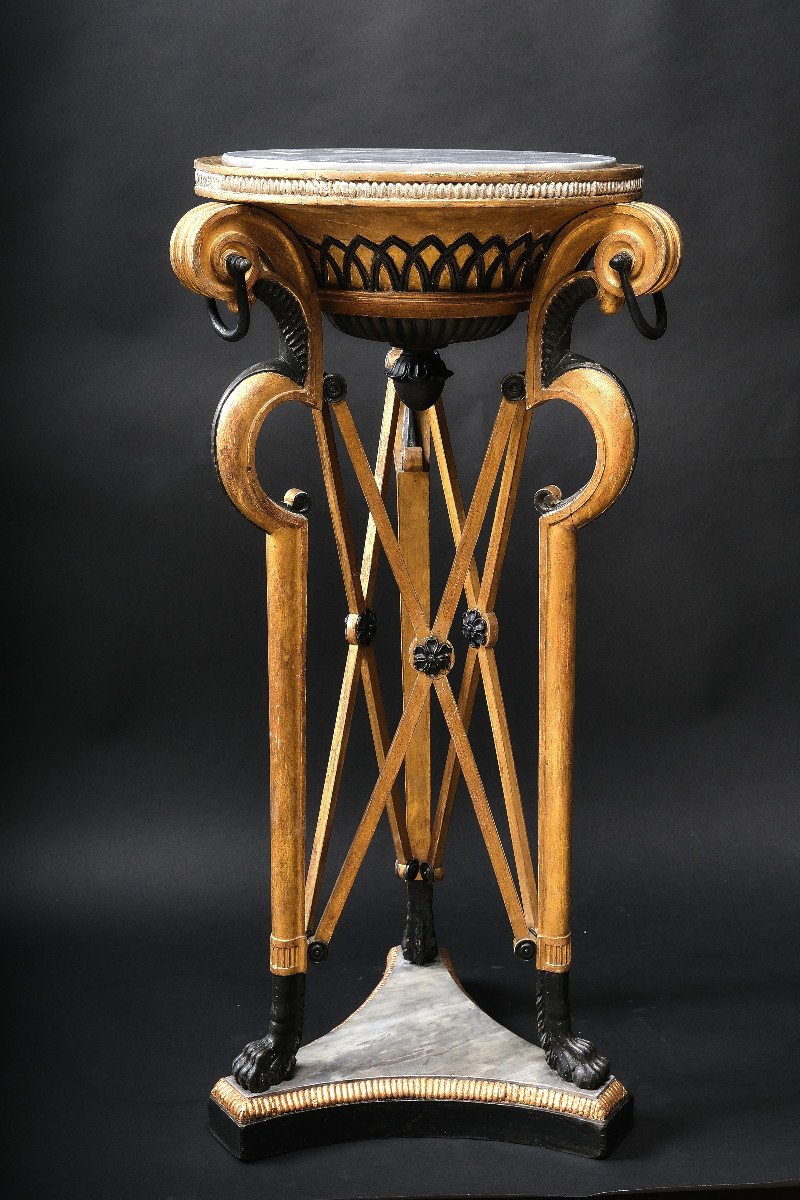 Rare Athénienne Dorée, Probablement Suède, 19ème Siècle-photo-2