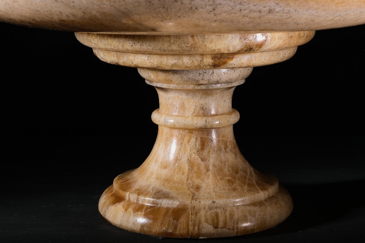 Very Large Alabaster Bowl, Rome 18th Century-photo-4