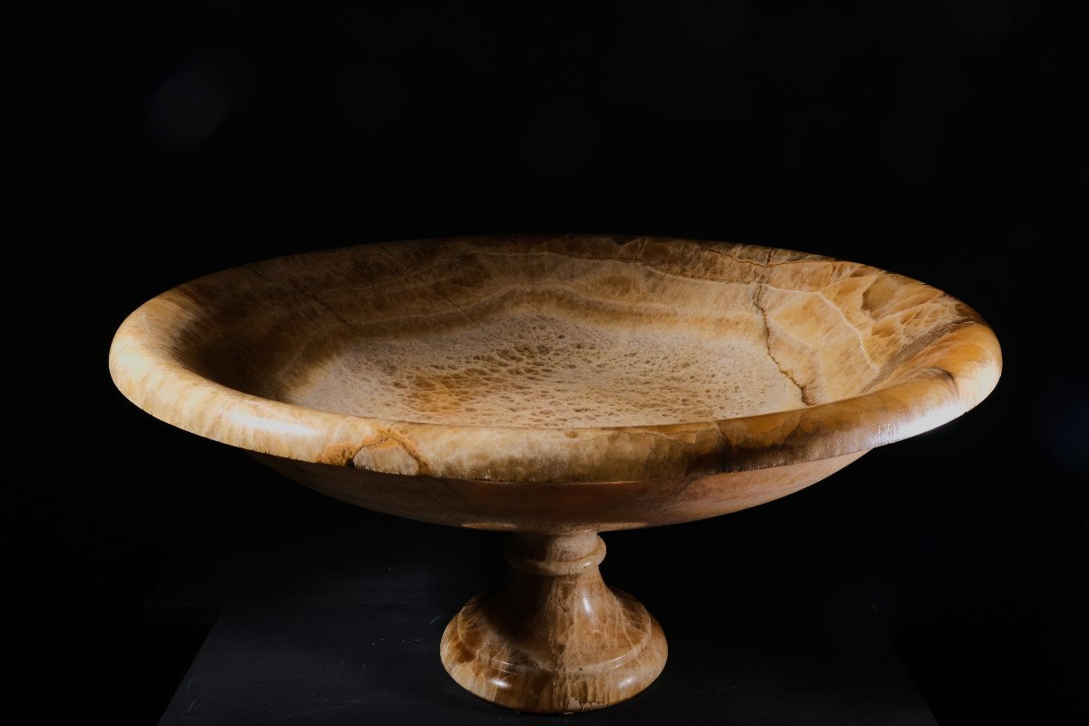 Very Large Alabaster Bowl, Rome 18th Century-photo-2