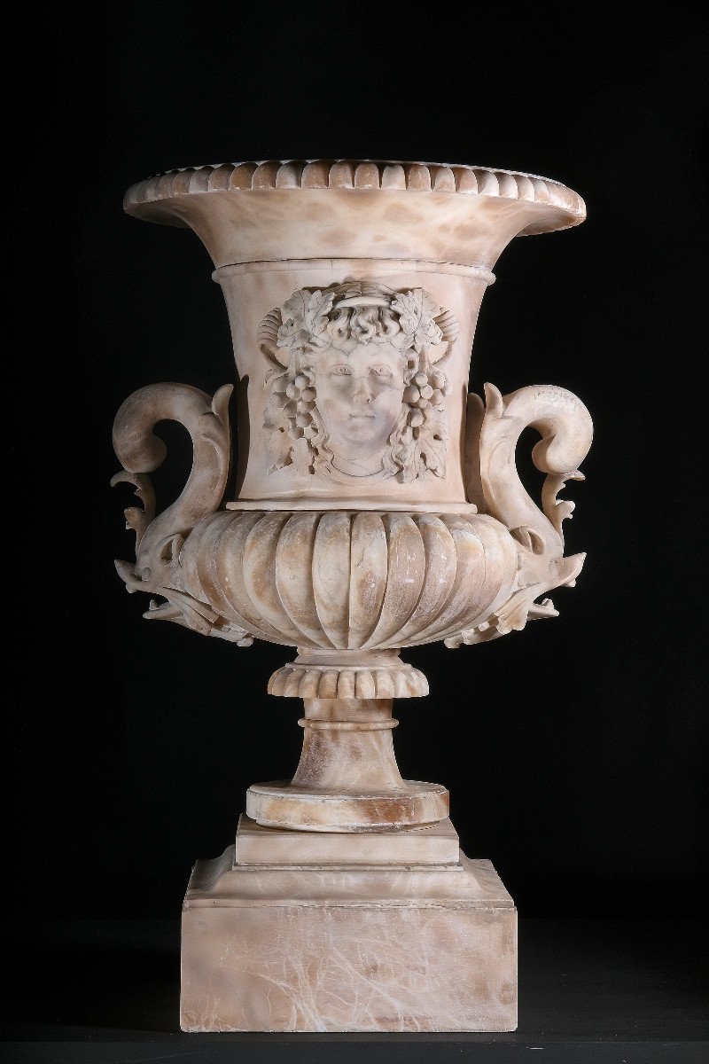 Large Medici Alabaster Vase, Rome, Circa 1800