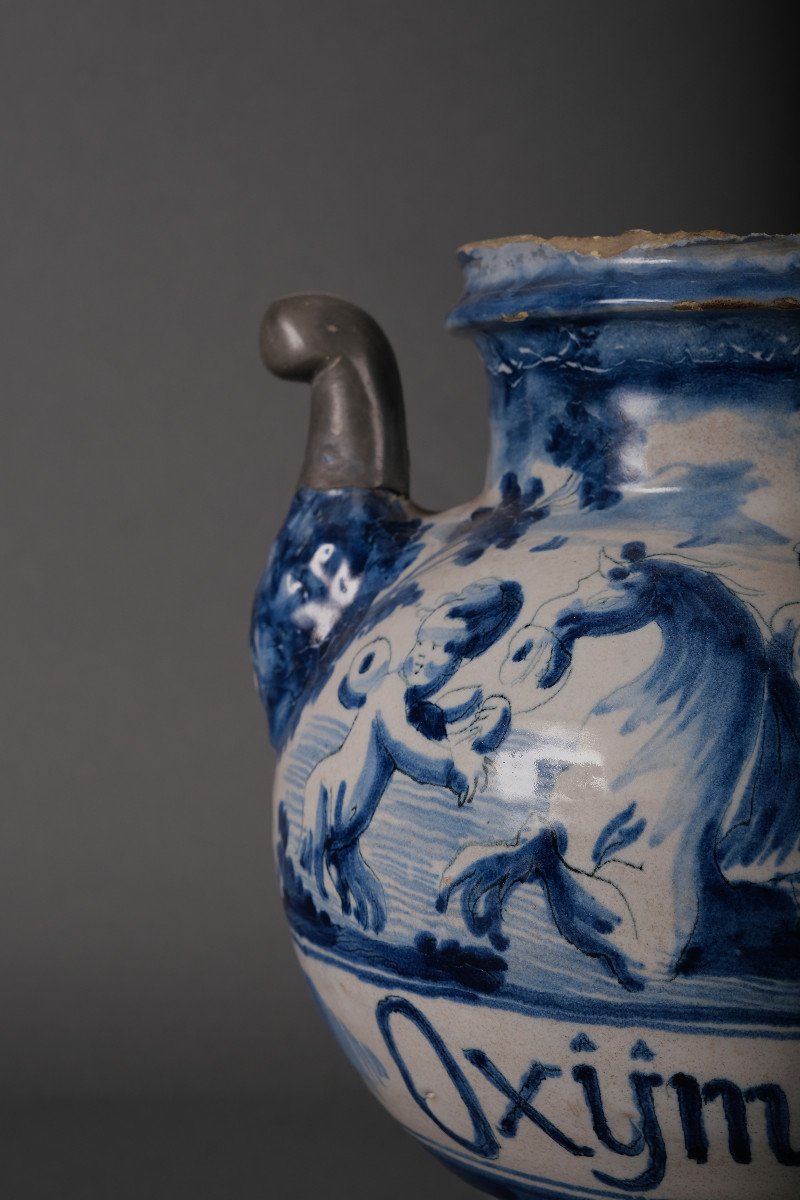Medicine Jar, Majolica, Savona 17th Century-photo-3