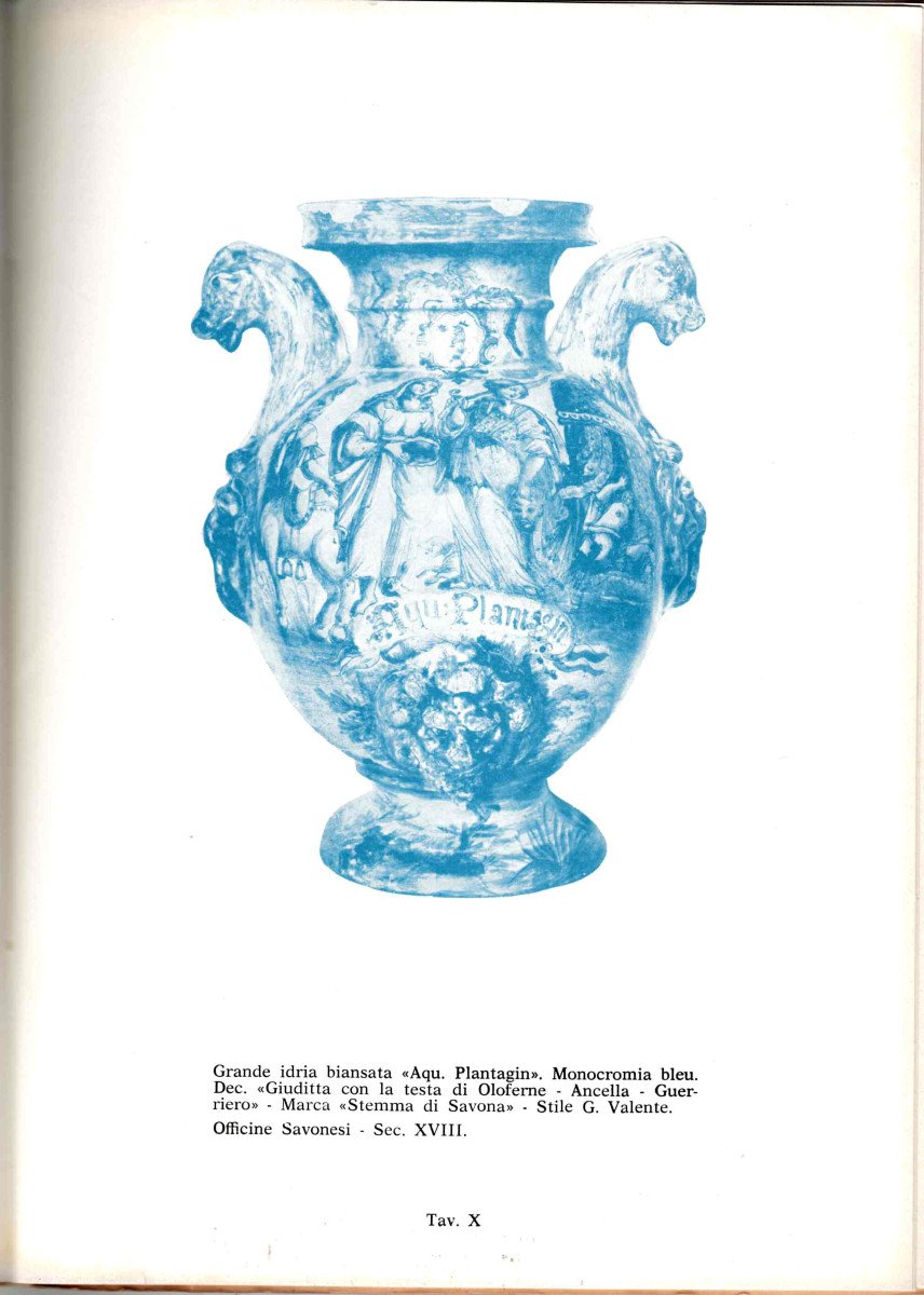 Paire De Vases Importants En Faïence Blanche Et Bleue, Manufacture De Savone, Fin 17e/début 18e-photo-5