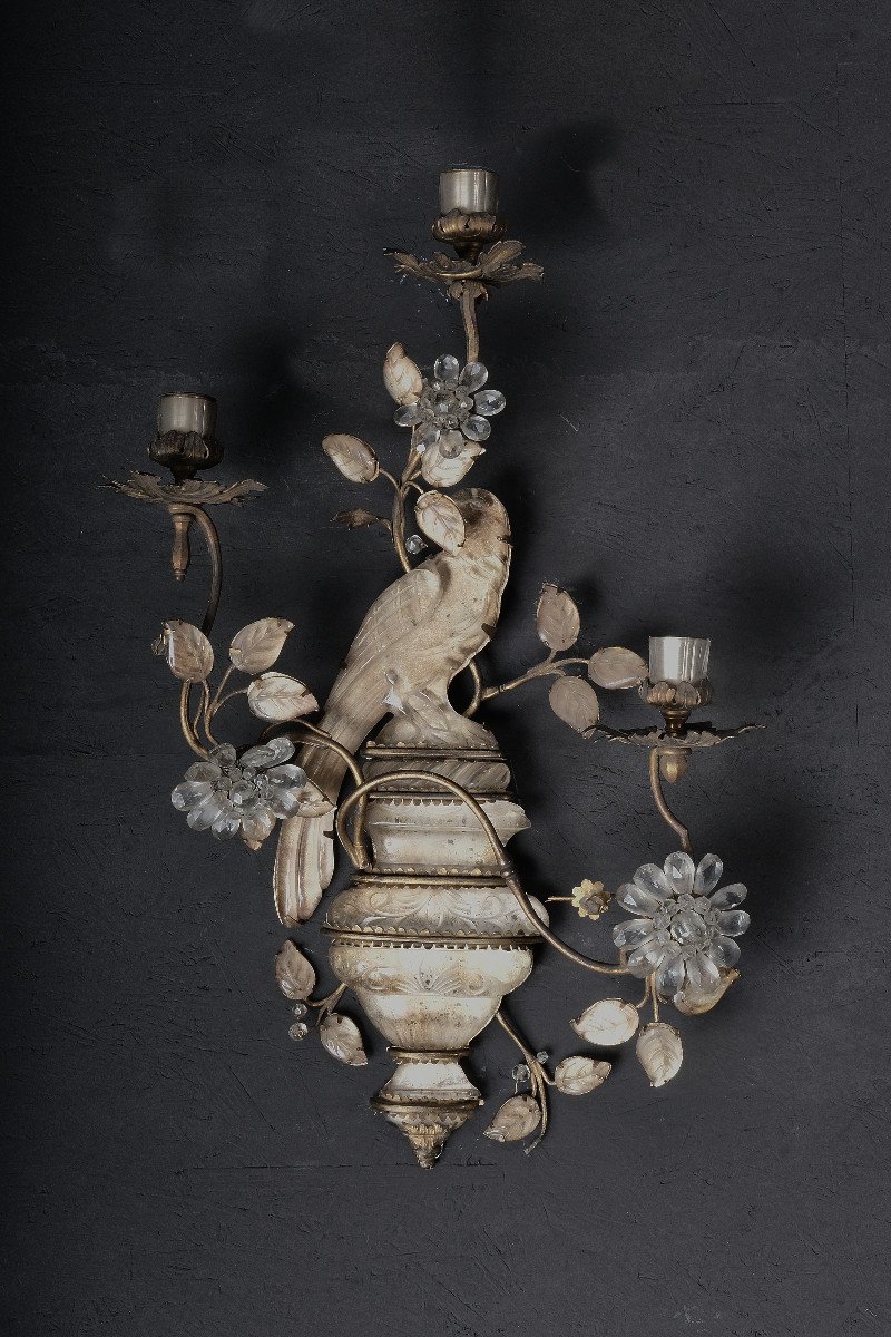 Important Pair Of Sconces From Maison Baguès From The Start Of Production Around 1930.-photo-3