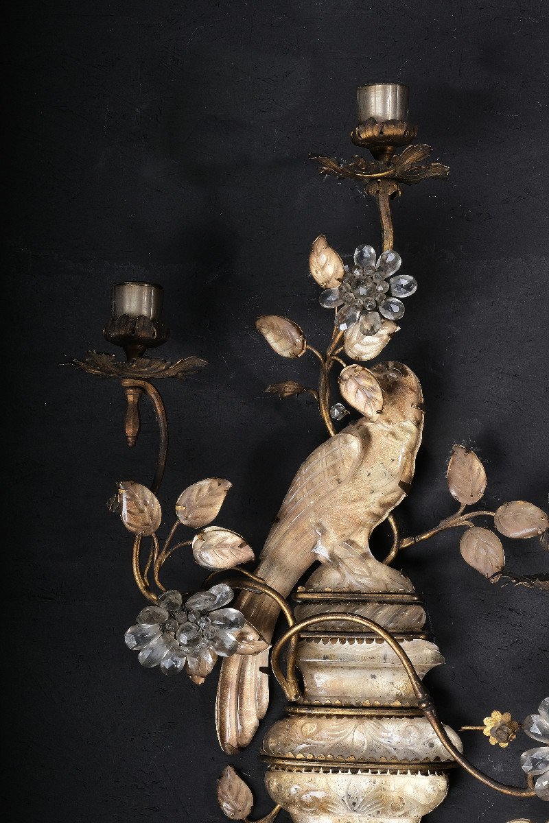 Important Pair Of Sconces From Maison Baguès From The Start Of Production Around 1930.-photo-2