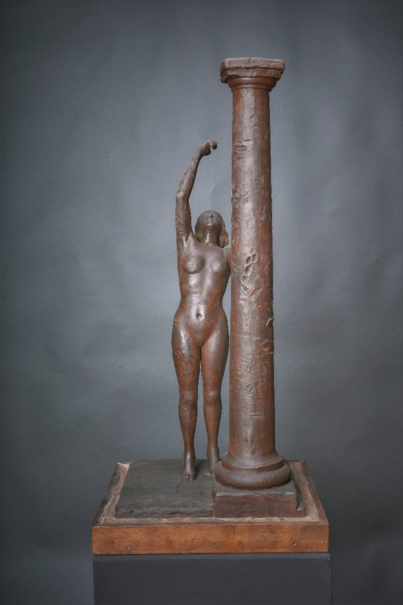 Grande étude En Cire d'Un Artiste Inconnu, France, Années 1920-photo-2