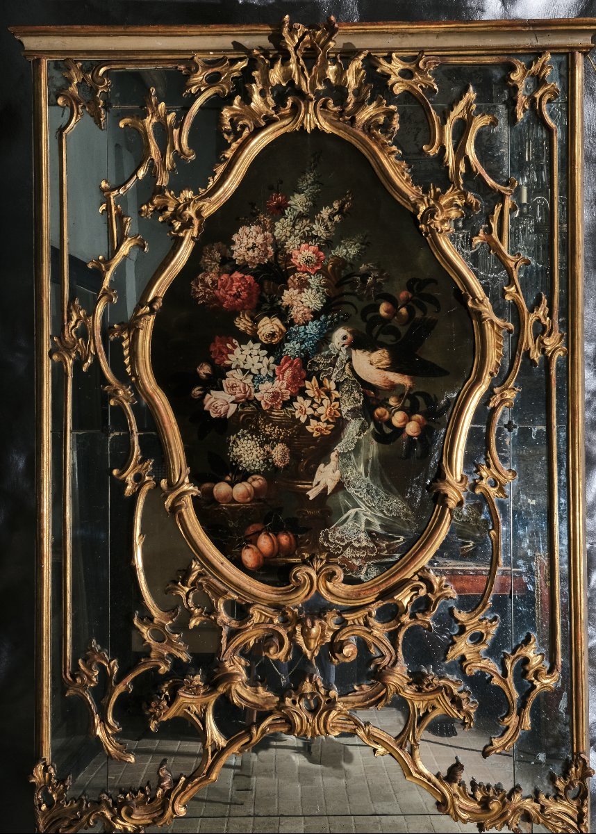 Grand Trumeau provenant de la succession d'Alberto Bruni tedesco, Turin, vers 1770-photo-4