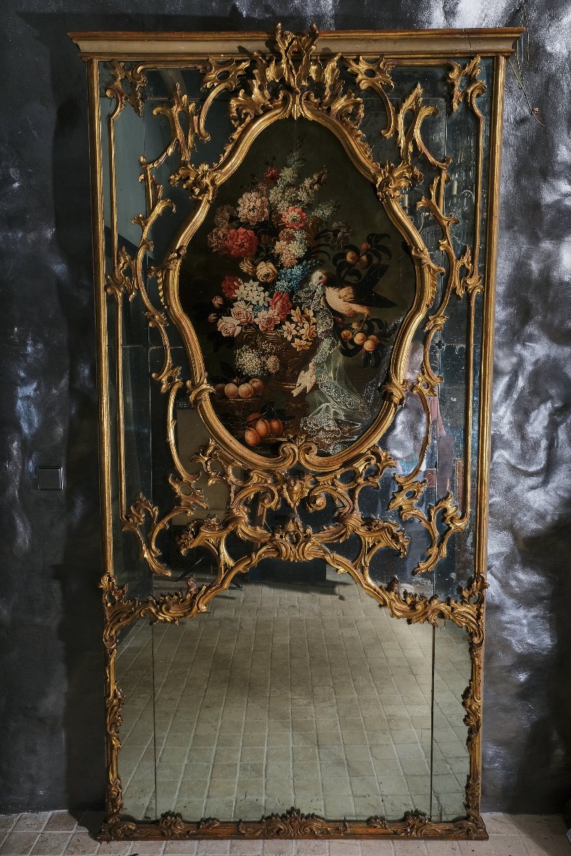 Grand Trumeau provenant de la succession d'Alberto Bruni tedesco, Turin, vers 1770-photo-4