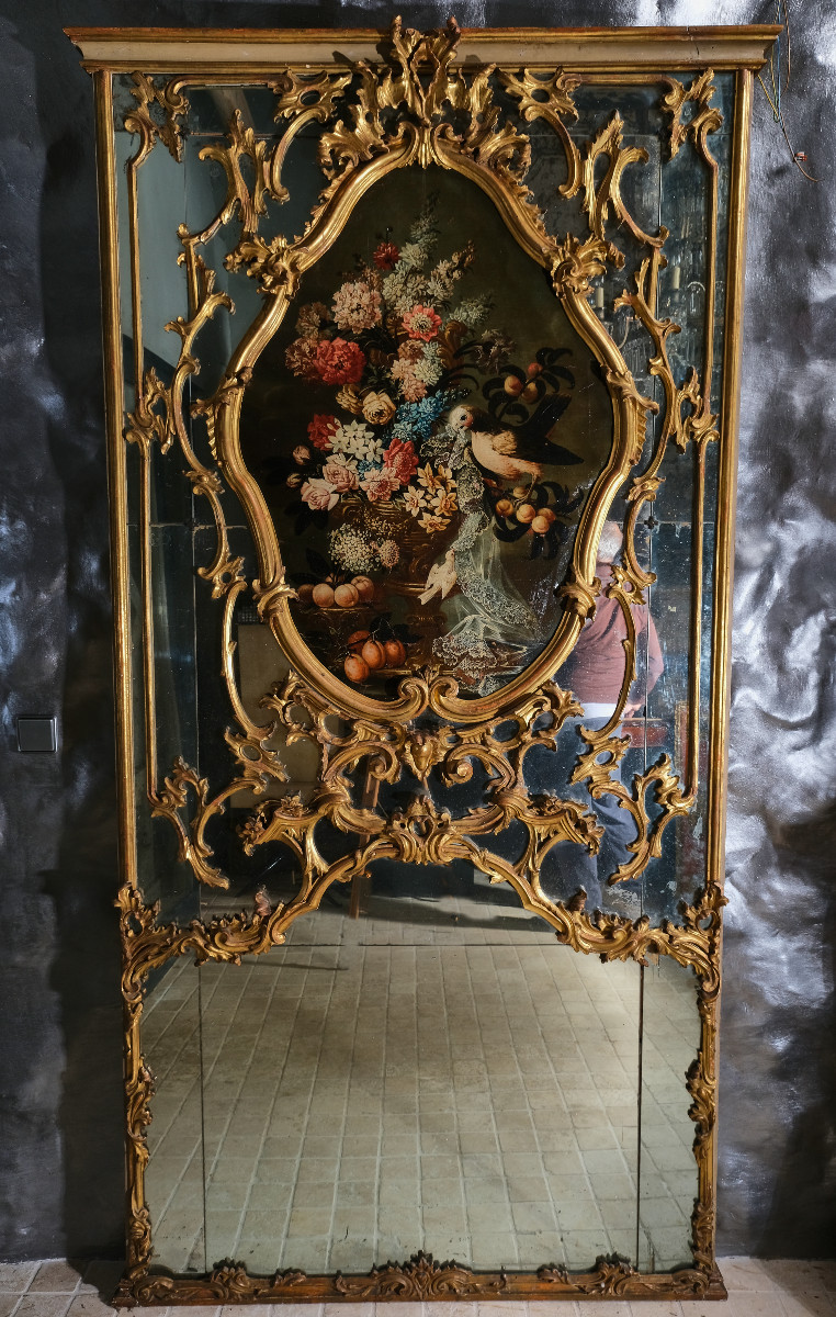 Grand Trumeau provenant de la succession d'Alberto Bruni tedesco, Turin, vers 1770