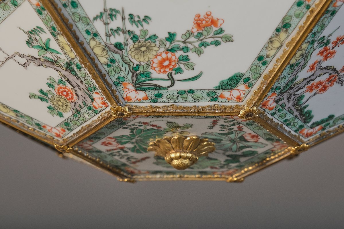 Rare Lampe En Porcelaine De Chine Avec Monture En Bronze Charles X, Paris, Début 19e-photo-3