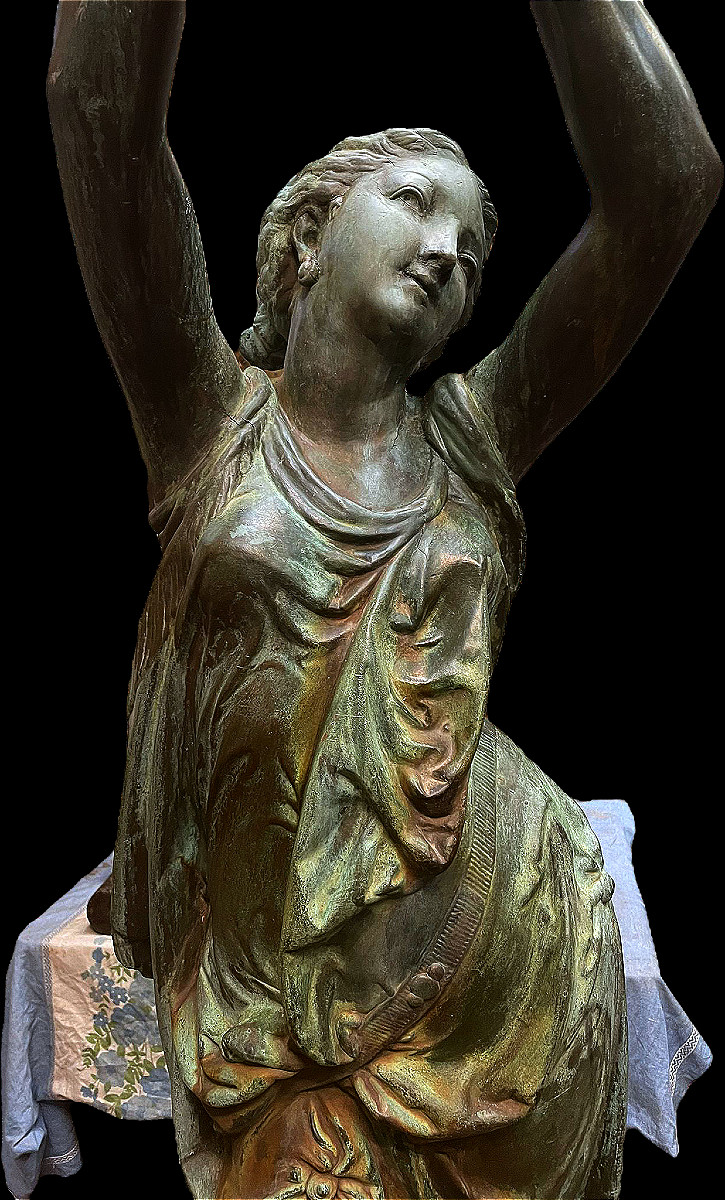 Pair Of Statues After Antoine Henri Dumaige (1830-1888) By A. Durenne, Circa 1890-photo-1