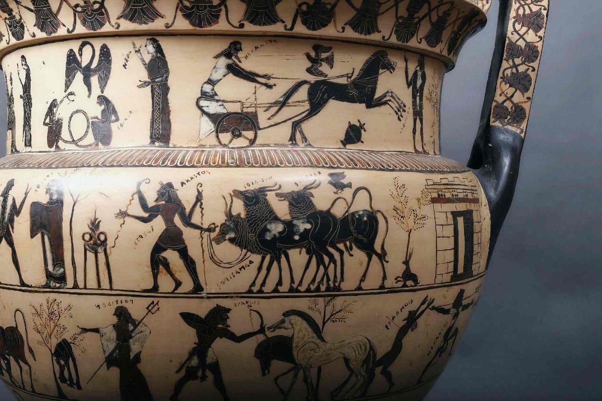 Large Greek-style Crater, "grand Tour", Italy, 19th Century-photo-2