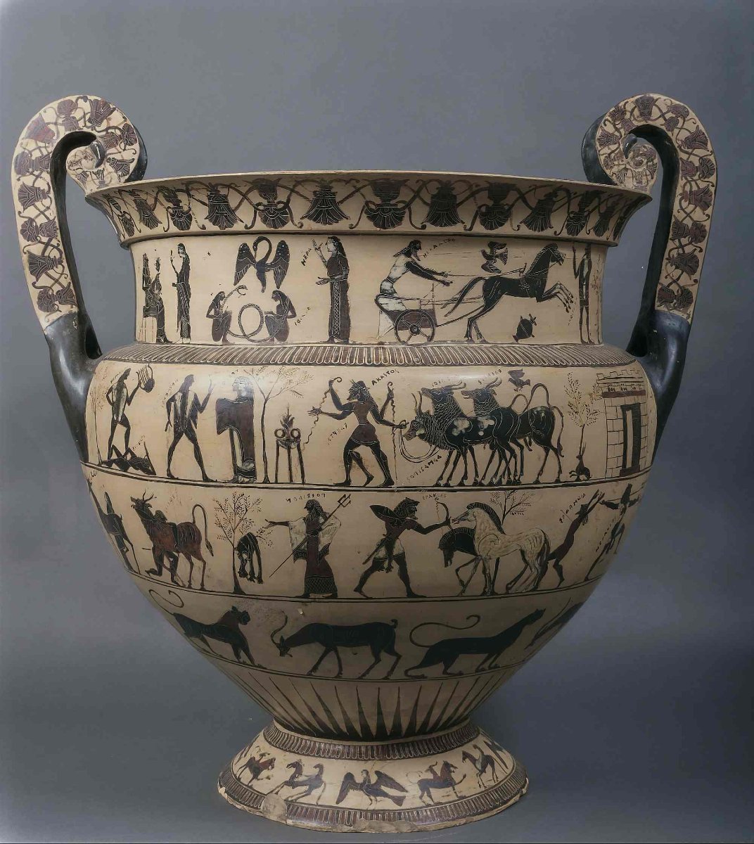 Large Greek-style Crater, "grand Tour", Italy, 19th Century-photo-4