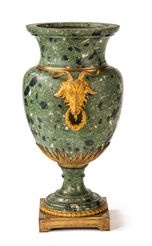 Important Vase Scagliola Avec Bronzes Dorés, Rome, Milieu Du 19e Siècle-photo-8