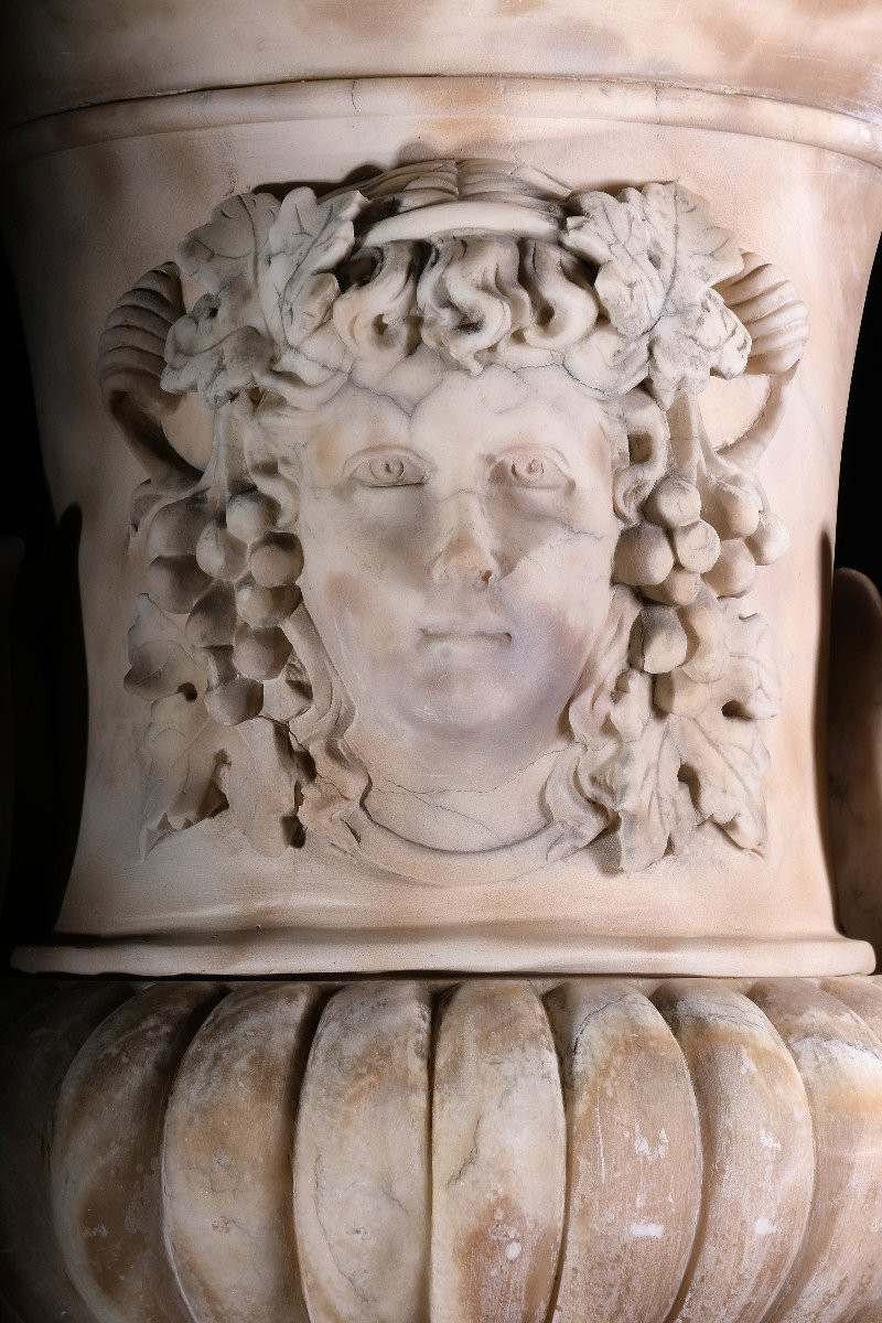 Important vase en albâtre de forme Médicis, Rome, vers 1800-photo-4