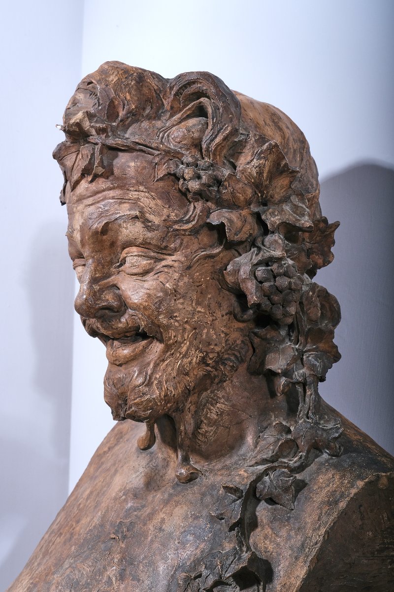 Dionysus And Ariadne, Terracotta Busts, Italy 1800-photo-4