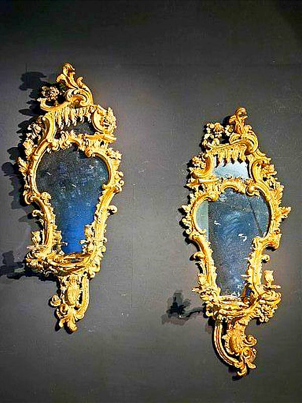 Paire de miroirs importants de style George II, Londres, vers 1770, étiquette de William Froom-photo-3