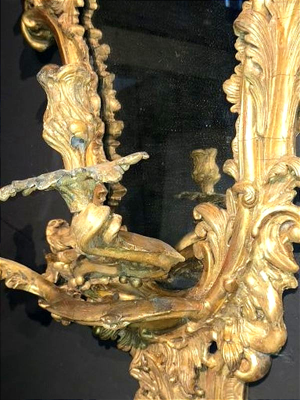 Paire de miroirs importants de style George II, Londres, vers 1770, étiquette de William Froom-photo-3