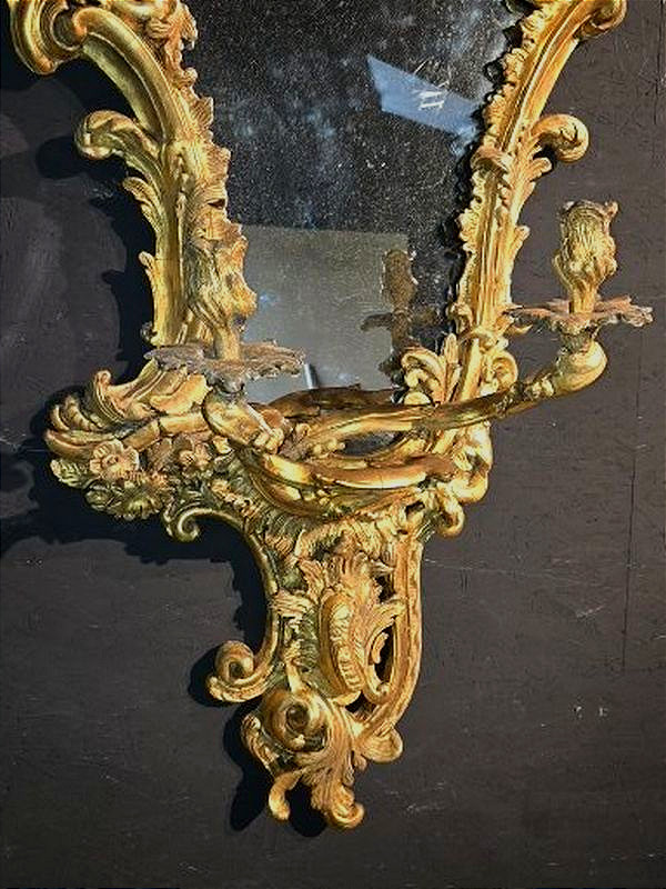 Paire de miroirs importants de style George II, Londres, vers 1770, étiquette de William Froom-photo-4