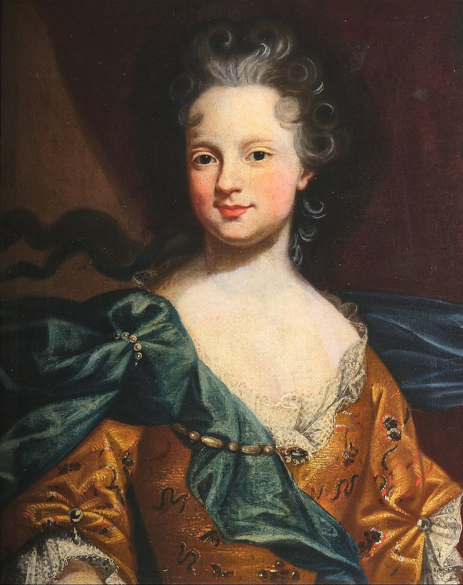 Pierre Gobert Attr, (1662 - 1744 Paris), Portrait De Marie-adélaïde De Savoie, Paris-photo-2